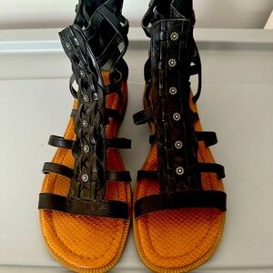 Black Nine West Gladiator Sandals sz 8.5